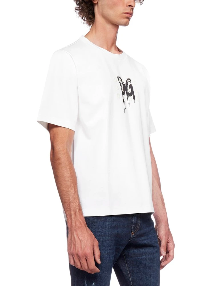 Dolce & Gabbana Monogram Logo T-Shirt - White 3 Dolce & Gabbana Monogram Logo T-Shirt - White - Image 3