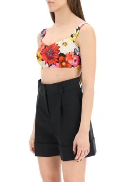 ( New Season ) Dolce & Gabbana Allover Floral Printed Cropped Vest - Multi -Cheap Vestureo Store d9380ae4641acf9e4bcd31f2428ed902