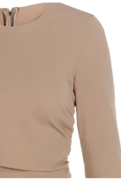 ( New Season ) Dolce & Gabbana Crewneck Bodycon Dress - Beige -Cheap Vestureo Store d9719868a798137d6f6462e05b8e3dd7