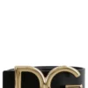 Dolce & Gabbana Monogram Logo Buckle Belt - Black