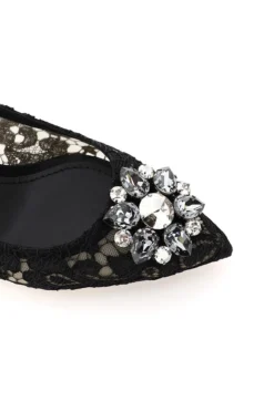 ( New Season ) Dolce & Gabbana Taormina Lace Embellished Pumps - Black -Cheap Vestureo Store d9f6bc45f62562ebeb784d166b3e6598