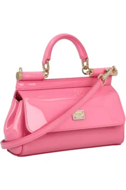 ( New Season ) Dolce & Gabbana Sicily Foldover Small Tote Bag - Pink -Cheap Vestureo Store da8391c90b92d285622e7255085919c0