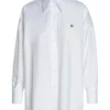 ( New Season ) Dolce & Gabbana Logo Detailed Oversized Shirt - White