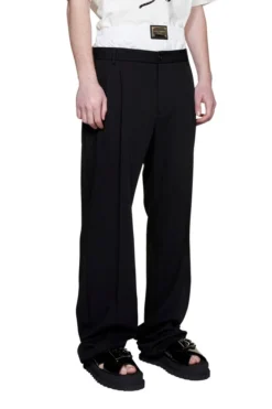 ( New Season ) Dolce & Gabbana Layered Waist Tailored Trousers - Black -Cheap Vestureo Store da8789f6592fa669ecea7120b6080d11