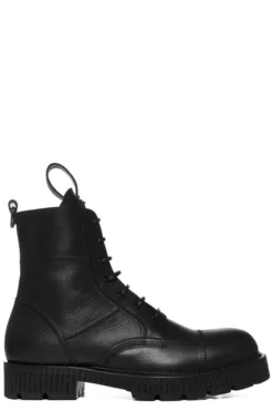 Dolce & Gabbana Logo Plaque Ankle Boots - Black