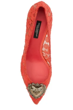 ( New Season ) Dolce & Gabbana Lace Detailed Pointed-Toe Pumps - Red 8 ( New Season ) Dolce & Gabbana Lace Detailed Pointed-Toe Pumps - Red -Cheap Vestureo Store db7bc389db7ba76172f98789094e2940