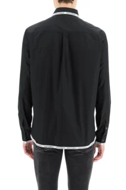 ( New Season ) Dolce & Gabbana Logo Trim Buttoned Shirt - Black -Cheap Vestureo Store dba8c3339c7afbc13ee7851ade58f287