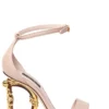 ( New Season ) Dolce & Gabbana Devotion Heeled Sandals - Pink