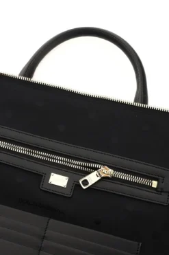 ( New Season ) Dolce & Gabbana Monreal Logo Detailed Briefcase - Black -Cheap Vestureo Store dc5011238bb59d25cedadafa07748955