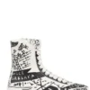 Dolce & Gabbana Graffiti Printed High-Top Sneakers - Multi