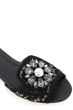 ( New Season ) Dolce & Gabbana Bianca Embellished Slip-On Sandals - Black 9 ( New Season ) Dolce & Gabbana Bianca Embellished Slip-On Sandals - Black -Cheap Vestureo Store dc8c8fb780277169d6b4b993f0c3faae