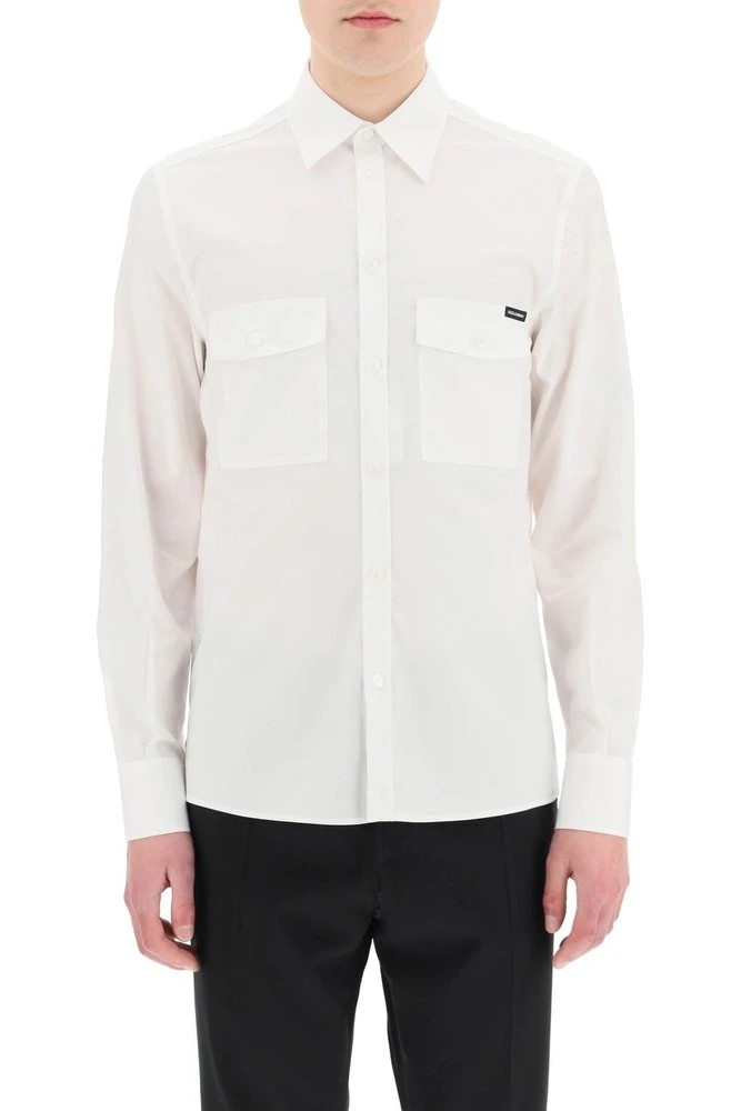 ( New Season ) Dolce & Gabbana Chest Pocket Shirt - White 2 ( New Season ) Dolce & Gabbana Chest Pocket Shirt - White - Image 2