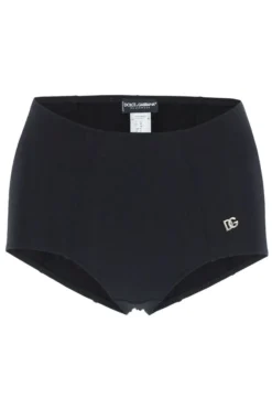 ( New Season ) Dolce & Gabbana High-Waisted Bikini Briefs - Black
