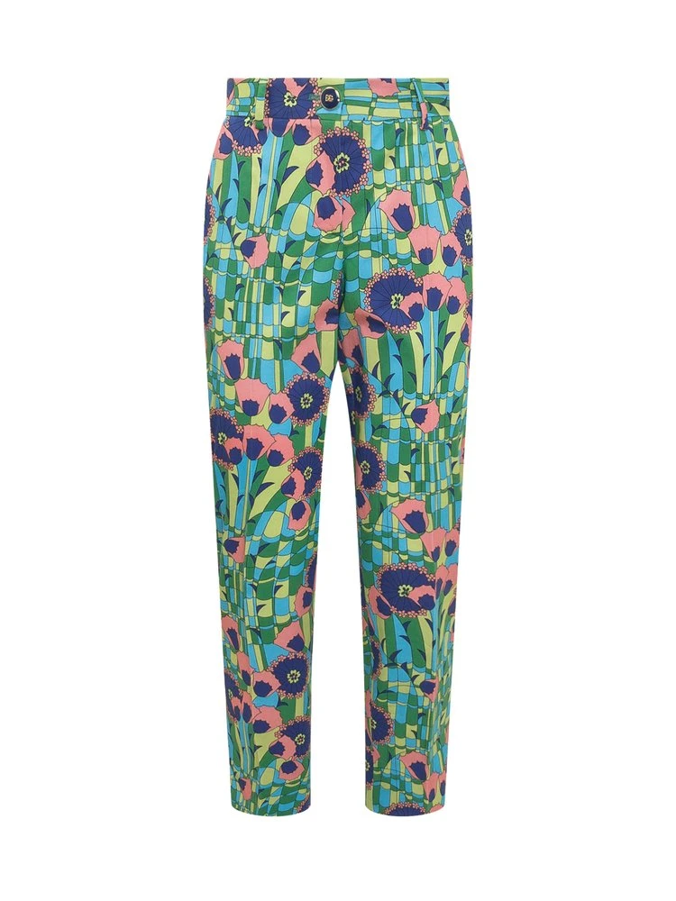 ( New Season ) Dolce & Gabbana Floral Printed Trousers - Multi 1 ( New Season ) Dolce & Gabbana Floral Printed Trousers - Multi