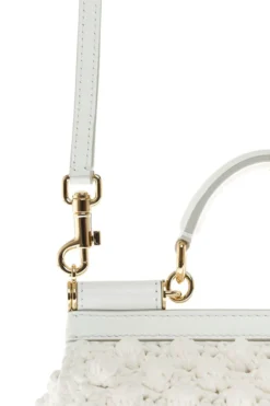 ( New Season ) Dolce & Gabbana Small Sicily Crocheted Handbag - White -Cheap Vestureo Store de5e67813407f8efcfa2c1966ee9ebf8
