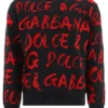 ( New Season ) Dolce & Gabbana Logo Printed Knitted Jumper - Multi