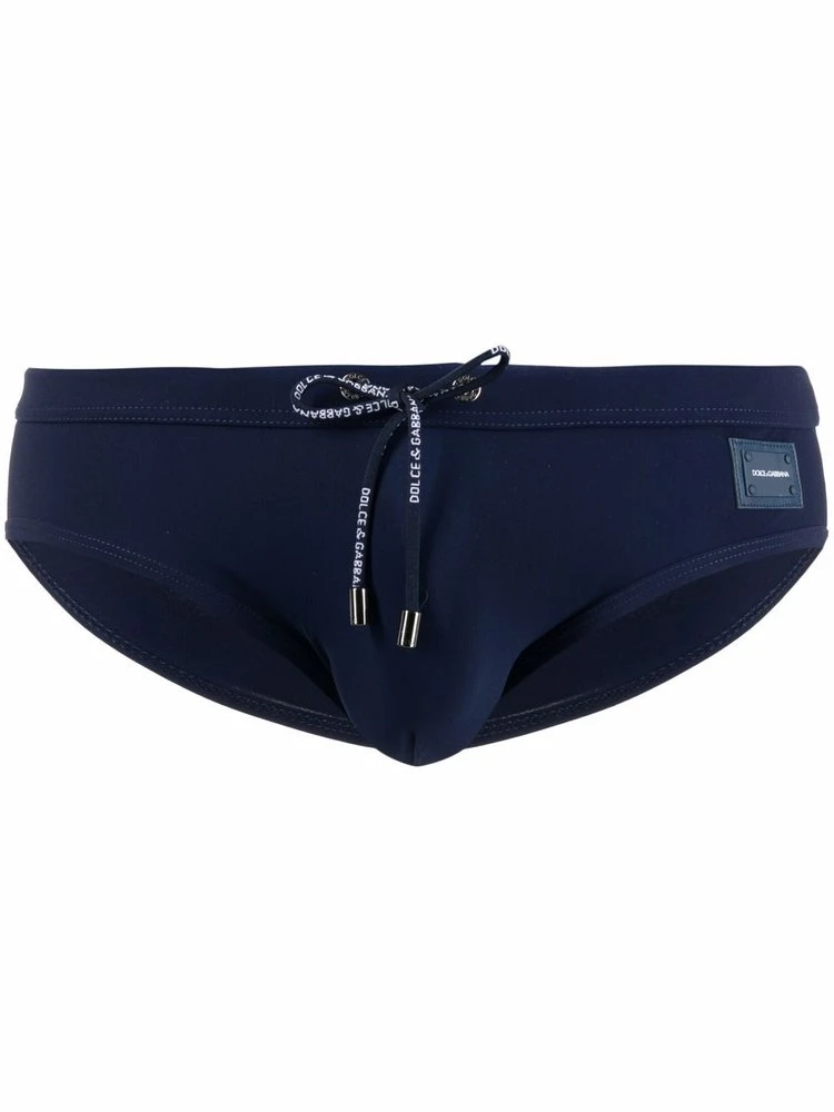 ( New Season ) Dolce & Gabbana Drawstring Swim Briefs - Blue 1 ( New Season ) Dolce & Gabbana Drawstring Swim Briefs - Blue