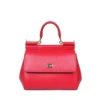 ( New Season ) Dolce & Gabbana Sicily Small Tote Bag - Red