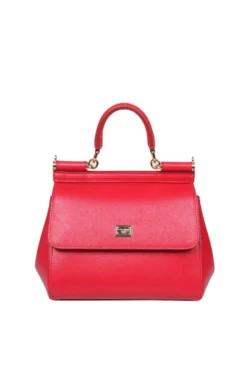 ( New Season ) Dolce & Gabbana Sicily Small Tote Bag - Red