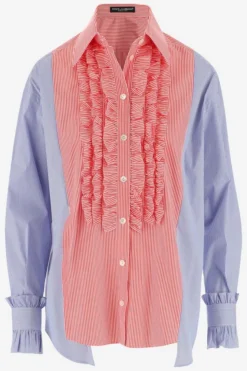 Dolce & Gabbana Ruffled Colour-Block Blouse - Multi