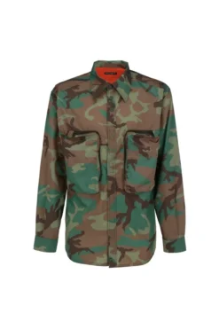 ( New Season ) Dolce & Gabbana Camouflage-Printed Shirt - Multi