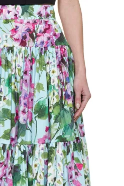 ( New Season ) Dolce & Gabbana Bluebell-Printed Poplin Pencil Skirt - Multi -Cheap Vestureo Store e0442598bf7f586682440f576a91dd9b