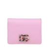 ( New Season ) Dolce & Gabbana Logo Embellished Bifold Cardholder - Pink