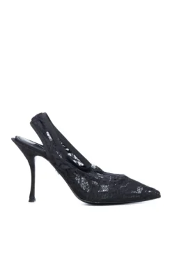 Dolce & Gabbana Lace Slingback Pumps - Black