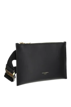 ( New Season ) Dolce & Gabbana Logo Printed Zipped Belt Bag - Black -Cheap Vestureo Store e20e9b73cc9e6442540db34bb7c67123