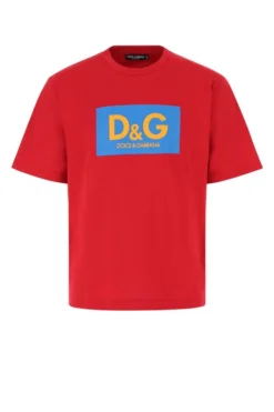 Dolce & Gabbana Logo Printed Crewneck T-Shirt - Red