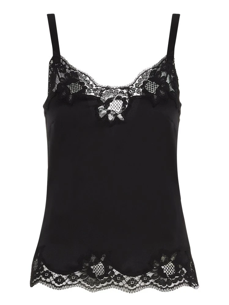 Dolce & Gabbana Lace Detail Camisole - Black 1 Dolce & Gabbana Lace Detail Camisole - Black