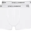 ( New Season ) Dolce & Gabbana Logo Band Two-Pack Boxers - White