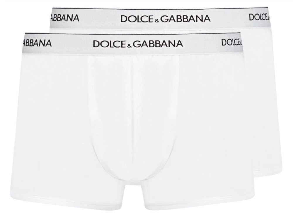 ( New Season ) Dolce & Gabbana Logo Band Two-Pack Boxers - White 1 ( New Season ) Dolce & Gabbana Logo Band Two-Pack Boxers - White