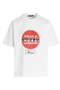 Dolce & Gabbana Graphic Logo Printed T-Shirt - White