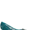 ( New Season ) Dolce & Gabbana Taormina Lace Embellished Pumps - Green