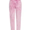 ( New Season ) Dolce & Gabbana Logo Patch Tie-Dye Jeans - Pink