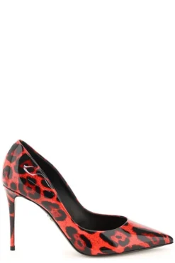 Dolce & Gabbana Leopard Printed Pumps - Red