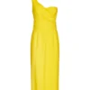 Dolce & Gabbana One-Shoulder Midi Dress - Yellow