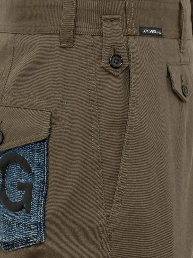 Dolce & Gabbana Pocket Detailed Straight Leg Trousers - Green 6 Dolce & Gabbana Pocket Detailed Straight Leg Trousers - Green - Image 6