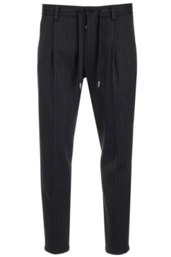 ( New Season ) Dolce & Gabbana Stripe Drawstring Trousers - Black