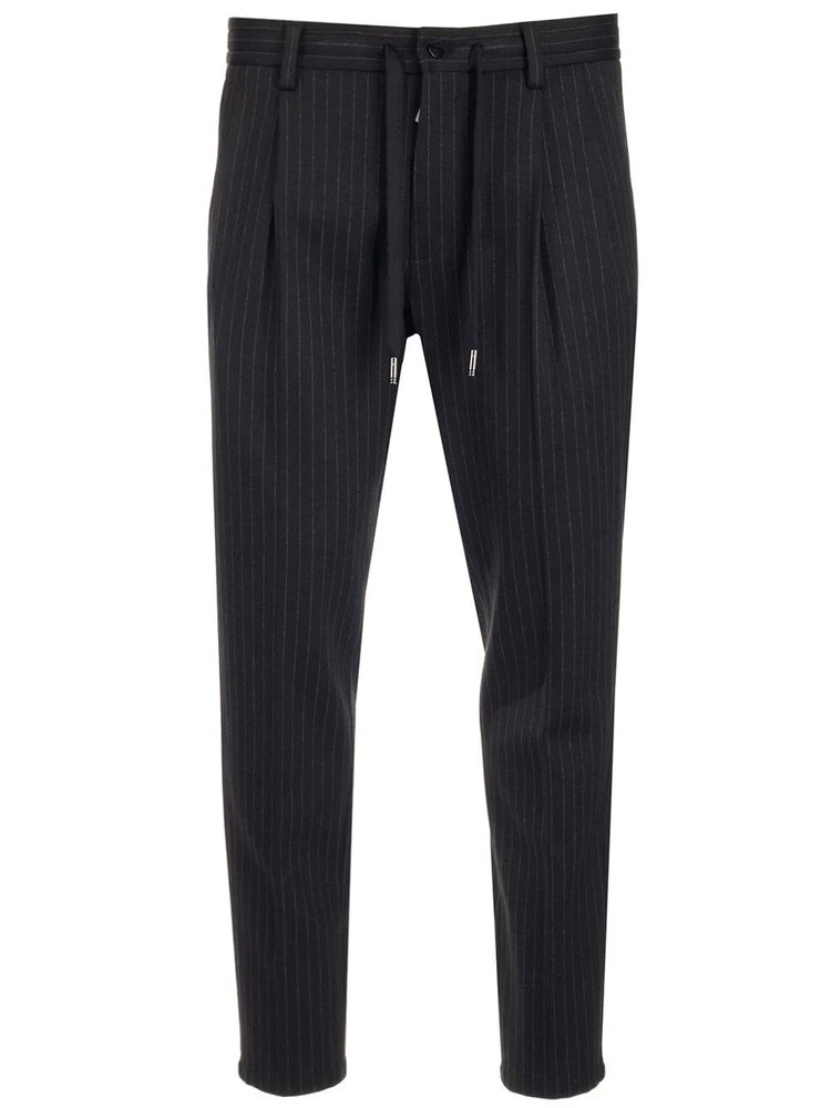 ( New Season ) Dolce & Gabbana Stripe Drawstring Trousers - Black 1 ( New Season ) Dolce & Gabbana Stripe Drawstring Trousers - Black
