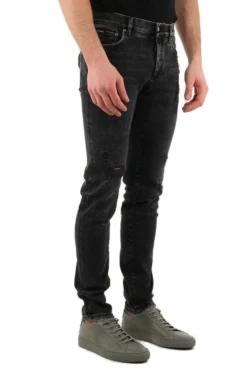 ( New Season ) Dolce & Gabbana Distressed Slim-Fit Jeans - Grey -Cheap Vestureo Store e55ec452fa93b0628275fcf776367ad9