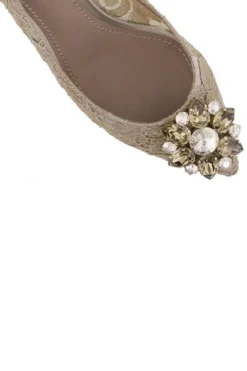 ( New Season ) Dolce & Gabbana Lace Detailed Pointed-Toe Pumps - Beige -Cheap Vestureo Store e596e59ff67a64ea002aea40e71c48a6