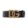 ( New Season ) Dolce & Gabbana DG Logo Belt - Black