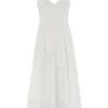 ( New Season ) Dolce & Gabbana Cut Out Embroidered Dress - White