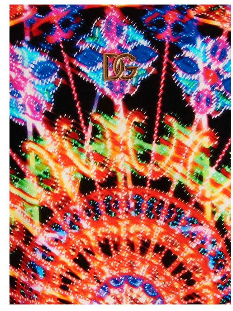 ( New Season ) Dolce & Gabbana Kaleidoscopic Printed Crewneck T-Shirt - Multi 4 ( New Season ) Dolce & Gabbana Kaleidoscopic Printed Crewneck T-Shirt - Multi - Image 4