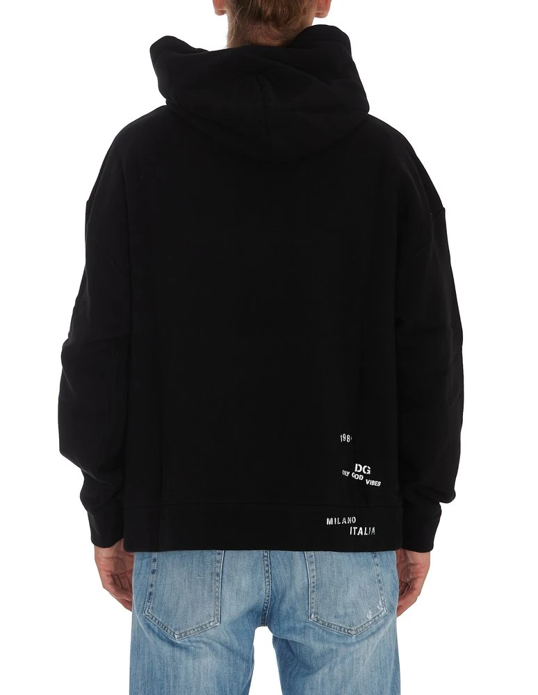Dolce & Gabbana Love Print Hoodie - Black 3 Dolce & Gabbana Love Print Hoodie - Black - Image 3
