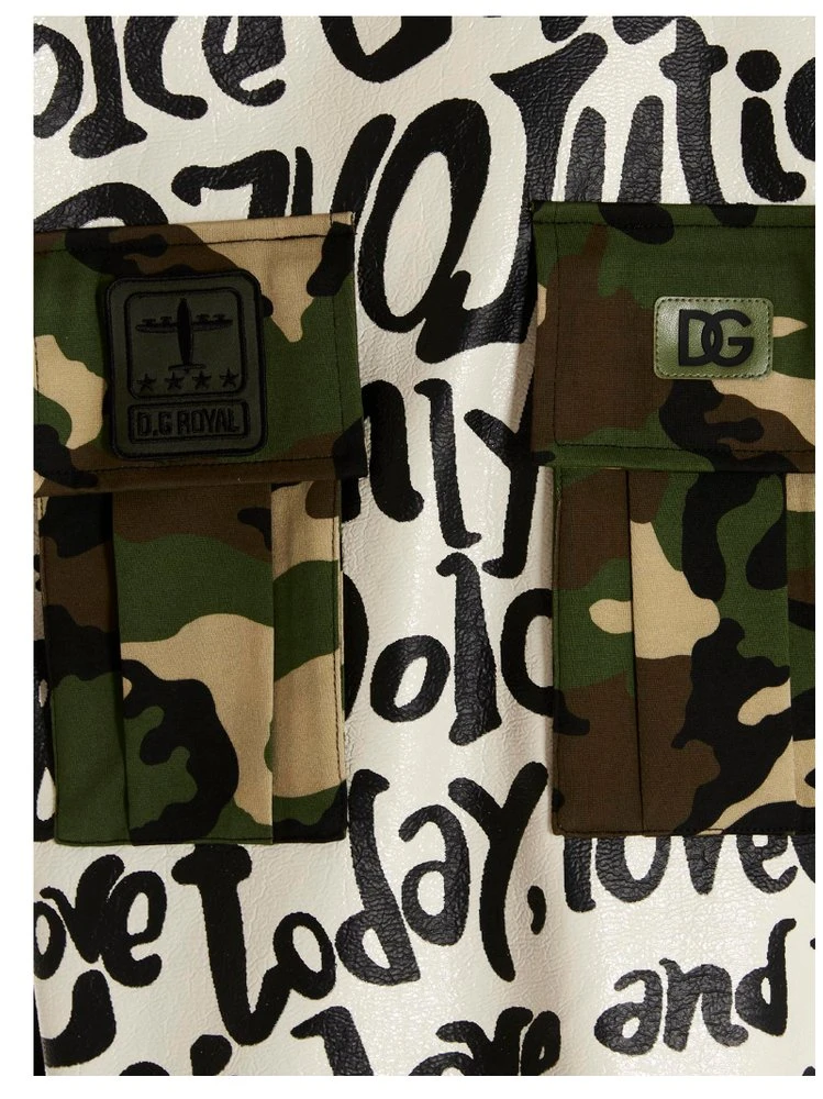 ( New Season ) Dolce & Gabbana Camouflage Print Drawstring Hoodie - Multi 4 ( New Season ) Dolce & Gabbana Camouflage Print Drawstring Hoodie - Multi - Image 4