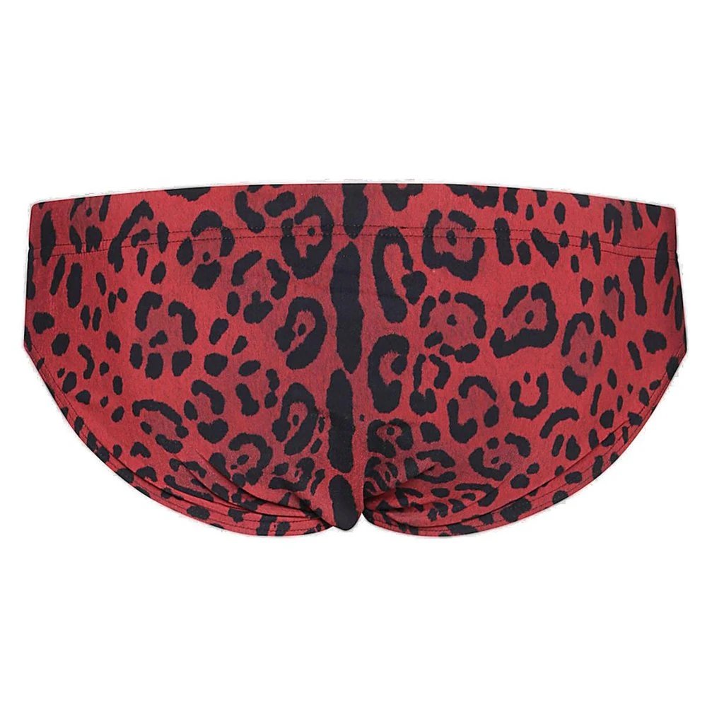 ( New Season ) Dolce & Gabbana Leopard-Printed Swim Briefs - Multi 2 ( New Season ) Dolce & Gabbana Leopard-Printed Swim Briefs - Multi - Image 2