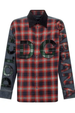 Dolce & Gabbana Check Patterned Logo Detailed Shirt - Multi